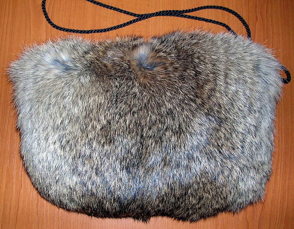 Dětský kožešinový rukávník - králík